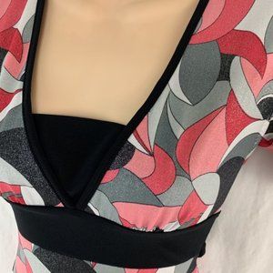 Maurices Sparkle Shine Abstract Dress XS Pink EUC